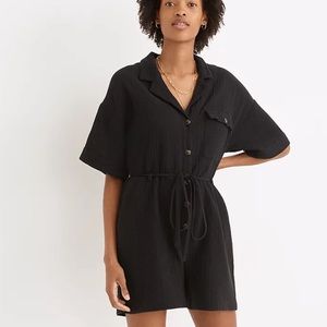 FINAL PRICE Madewell lightspun belted safari romper